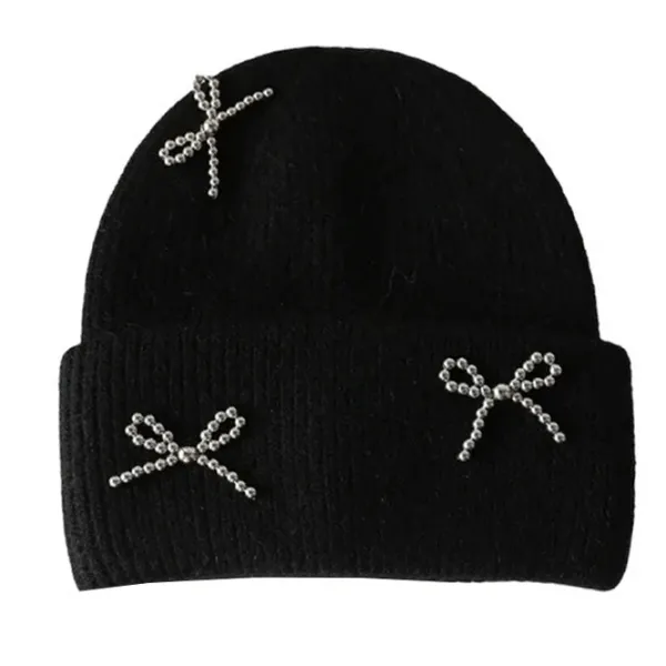 Hats*Boogzel Clothing Bow Pearl Beanie Hat