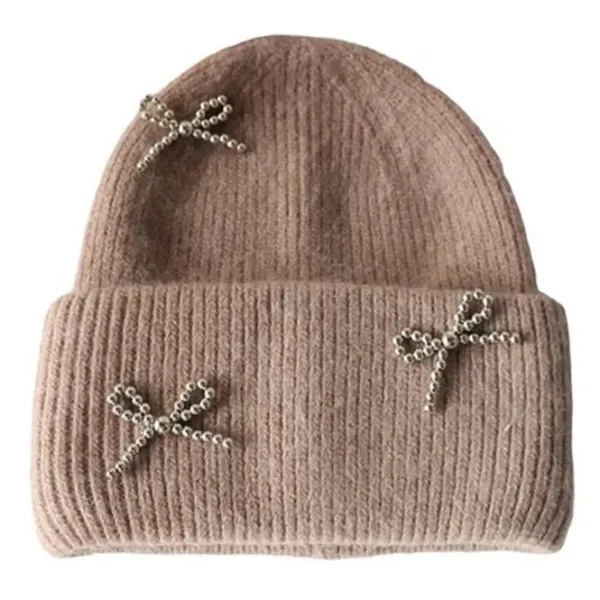 Hats*Boogzel Clothing Bow Pearl Beanie Hat