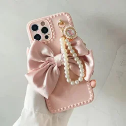 Iphone Cases*Boogzel Clothing Bow Pearl iPhone Case Pink