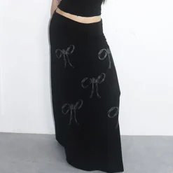 Skirts*Boogzel Clothing Bow Print Maxi Skirt