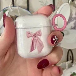 Iphone Cases*Boogzel Clothing Bowknot Airpods Case Clear/pink