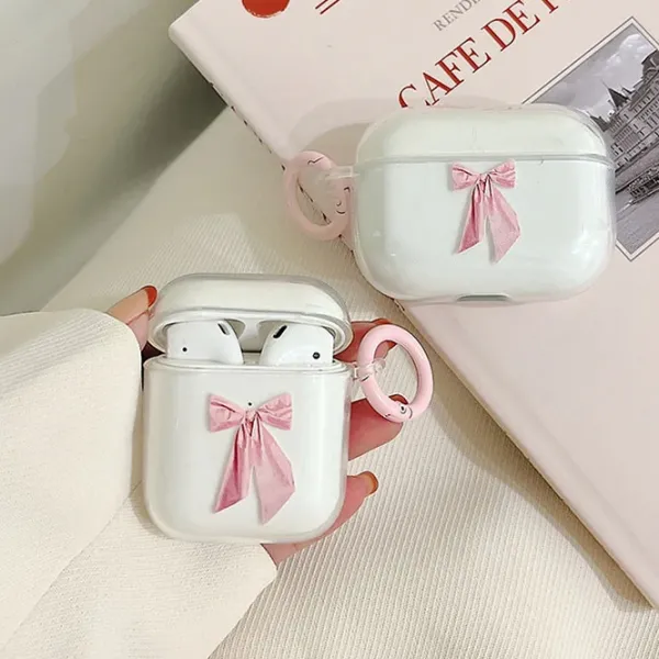 Iphone Cases*Boogzel Clothing Bowknot Airpods Case Clear/pink