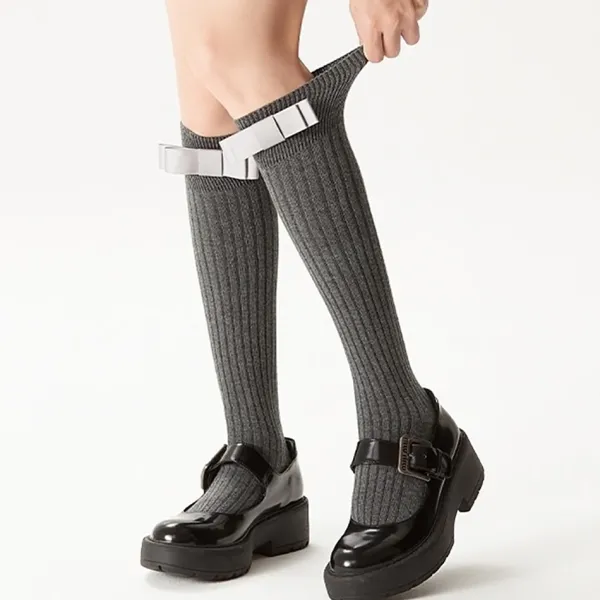 Socks*Boogzel Clothing Bowknot Knee-High Socks