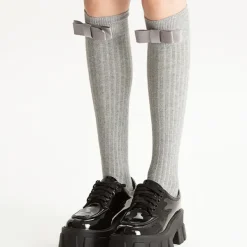 Socks*Boogzel Clothing Bowknot Knee-High Socks