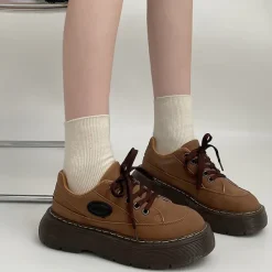 Classics|Boots / Platform Boots*Boogzel Clothing Brown Aesthetic Platform Oxford Shoes