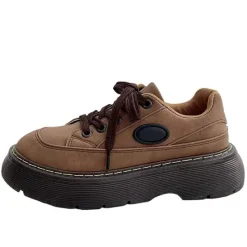 Classics|Boots / Platform Boots*Boogzel Clothing Brown Aesthetic Platform Oxford Shoes