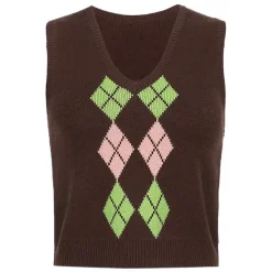 Argyle Sweaters & Vests|Knit Vests*Boogzel Clothing Argyle Vest Brown