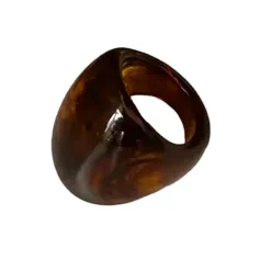 Rings*Boogzel Clothing Chunky Resin Ring Brown