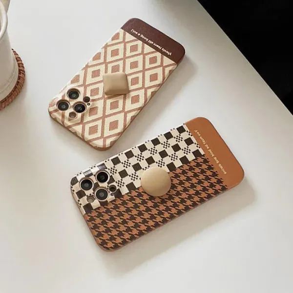 Iphone Cases*Boogzel Clothing Brown Houndstooth iPhone Case