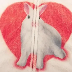 Coats & Jackets|Sweatshirts*Boogzel Clothing Bunny & Heart Fleece Jacket Beige/red