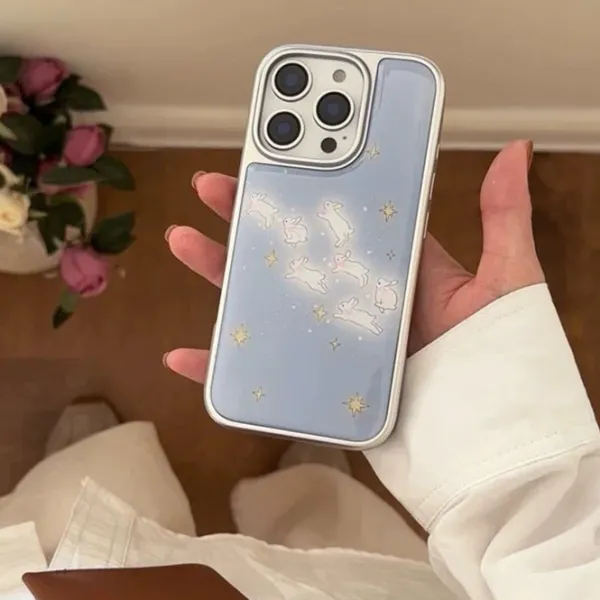 Iphone Cases*Boogzel Clothing Bunny & Stars iPhone Case Blue