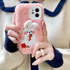 Iphone Cases*Boogzel Clothing Bunny Fluffy iPhone Case Pink