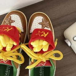 Aesthetic Sneakers*Boogzel Clothing Burger & Star Sneakers Brown/green