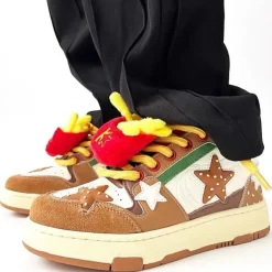 Aesthetic Sneakers*Boogzel Clothing Burger & Star Sneakers Brown/green