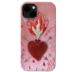 Iphone Cases*Boogzel Clothing Burning Heart Embroidered IPhone Case Pink