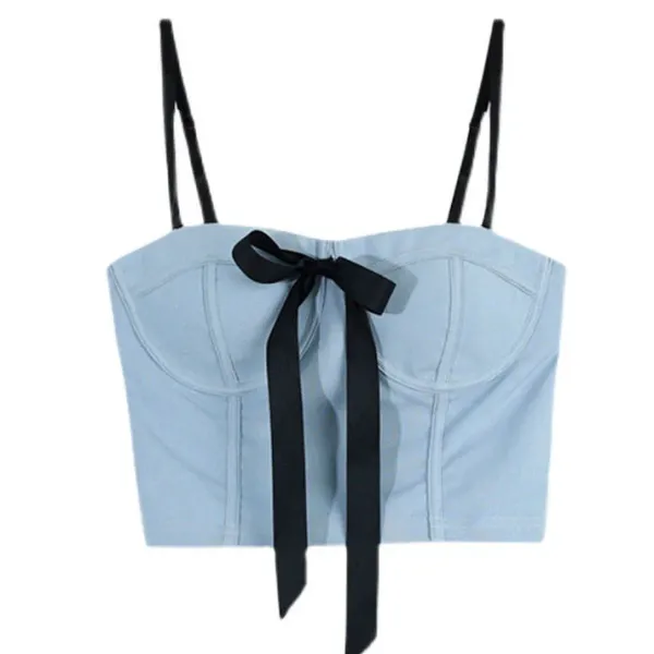 Corset Tops|Crop Tops*Boogzel Clothing Bustier Top with Front Bow