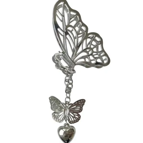 Hair Accessories*Boogzel Clothing Buttefly Grunge Hair Claw Silver