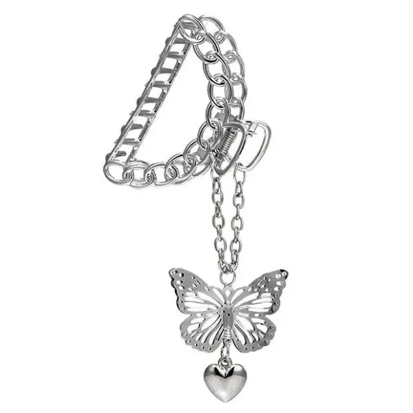 Hair Accessories*Boogzel Clothing Buttefly Grunge Hair Claw Silver