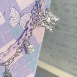 Iphone Cases*Boogzel Clothing Butterfly Chain Argyle iPhone Case Purple
