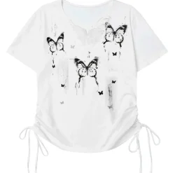 Aesthetic T-Shirts & Graphic Tees*Boogzel Clothing Butterfly Graphic T-Shirt White