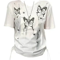Aesthetic T-Shirts & Graphic Tees*Boogzel Clothing Butterfly Graphic T-Shirt White