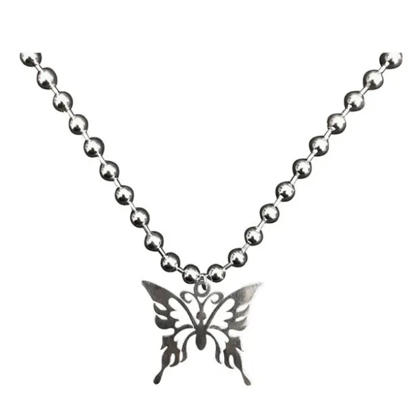 Necklaces & Chokers*Boogzel Clothing Butterfly Necklace Silver