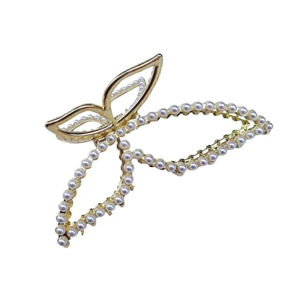 Hair Accessories*Boogzel Clothing Butterfly Pearl Hair Claw