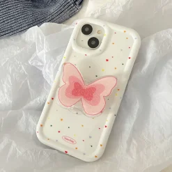 Iphone Cases*Boogzel Clothing Butterfly PopSocket iPhone Case White/pink