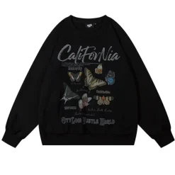 Sweatshirts*Boogzel Clothing Butterfly Print Aesthetic Sweatshirt