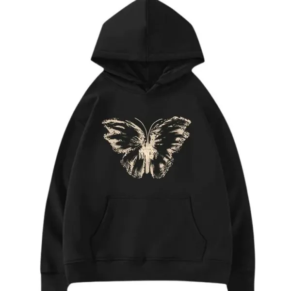 Hoodies*Boogzel Clothing Butterfly Print Aesthetic Hoodie