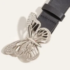 Belts & Chains*Boogzel Clothing Butterfly Rhinestone Buckle Belt