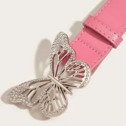 Belts & Chains*Boogzel Clothing Butterfly Rhinestone Buckle Belt
