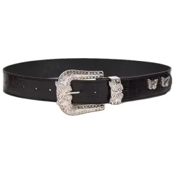 Belts & Chains*Boogzel Clothing Butterfly Rhinestone Y2K Belt Black