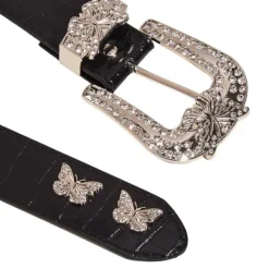 Belts & Chains*Boogzel Clothing Butterfly Rhinestone Y2K Belt Black