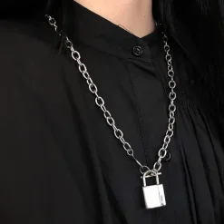 Necklaces & Chokers*Boogzel Clothing Cadet Sass Lock Necklace Silver