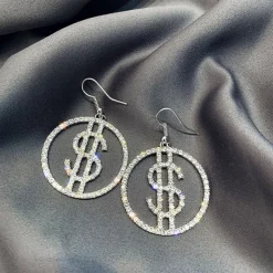 Earrings*Boogzel Clothing Ca$h Only Earrings Silver