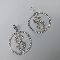 Earrings*Boogzel Clothing Ca$h Only Earrings Silver