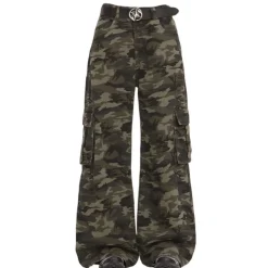 Pants & Trousers*Boogzel Clothing Camo Wide-Leg Cargo Pants Green