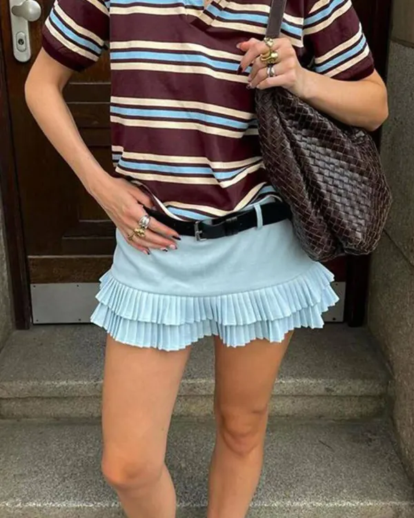 Skirts*Boogzel Clothing Campus Secrets Double Layer Pleated Skirt