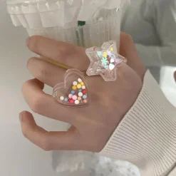 Rings*Boogzel Clothing Candy Beads Clear Rings