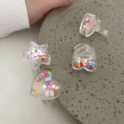 Rings*Boogzel Clothing Candy Beads Clear Rings