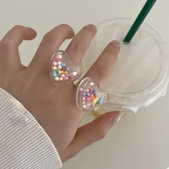 Rings*Boogzel Clothing Candy Beads Clear Rings