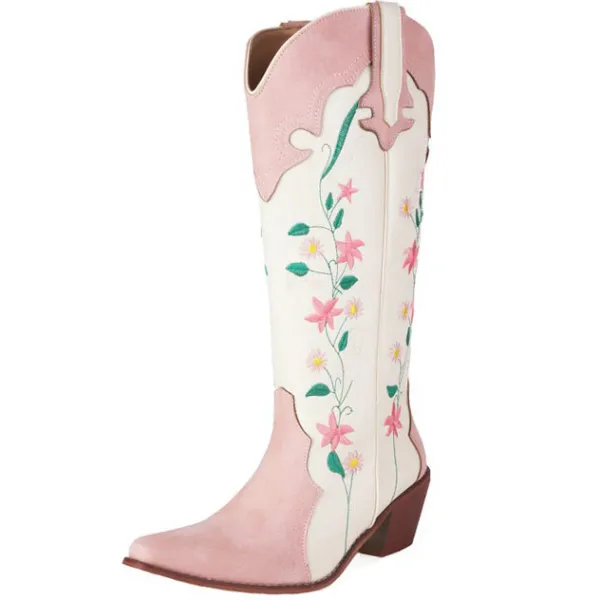 Mad|Boots / Platform Boots*Boogzel Clothing Canyon Town Floral Cowboy Boots Pink