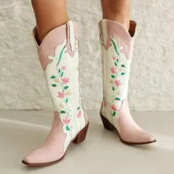 Mad|Boots / Platform Boots*Boogzel Clothing Canyon Town Floral Cowboy Boots Pink
