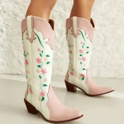 Mad|Boots / Platform Boots*Boogzel Clothing Canyon Town Floral Cowboy Boots Pink