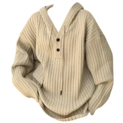 Sweaters|Hoodies*Boogzel Clothing Caramel Latte Knit Hoodie Beige