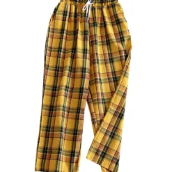 Pants & Trousers*Boogzel Clothing Casual Plaid Pants Yellow