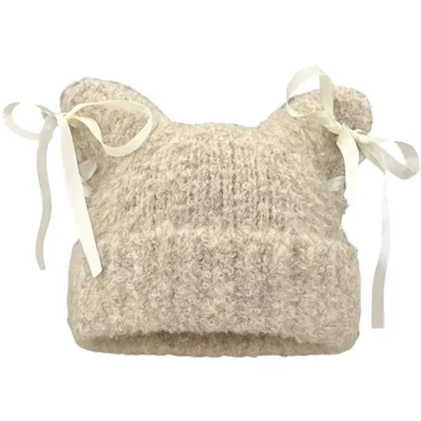 Hats*Boogzel Clothing Cat Ear Beanie with Bows