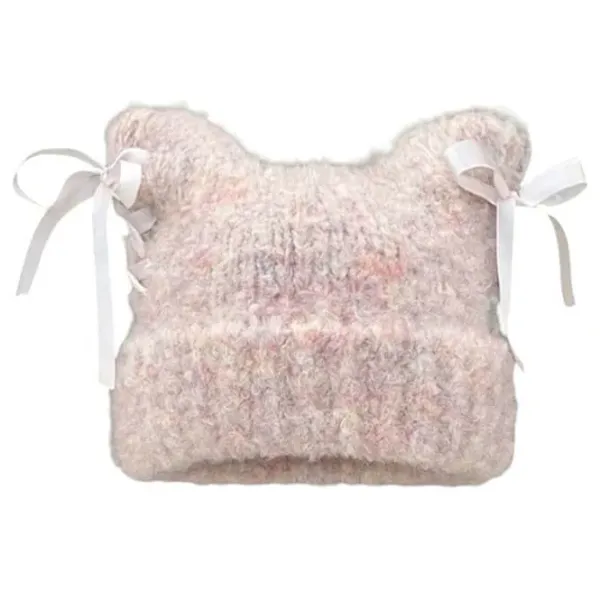 Hats*Boogzel Clothing Cat Ear Beanie with Bows