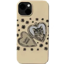 Iphone Cases*Boogzel Clothing Cat Heart Locket iPhone Case Beige